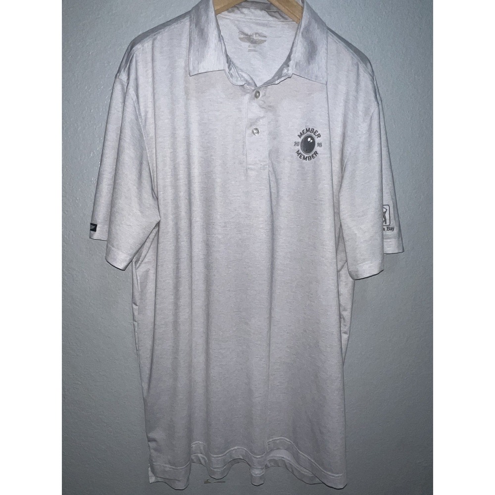 Straight Down Polo Shirt Mens XL Dark Gray Heathered Performance Golf